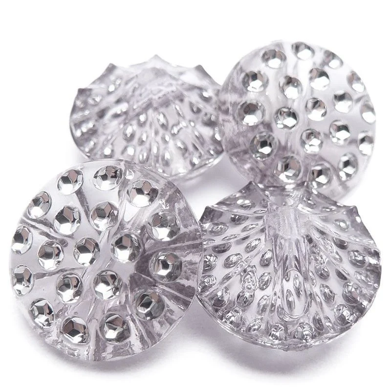 4ks Ozdobné knoflíky plastové 13x6.5mm šedivá
